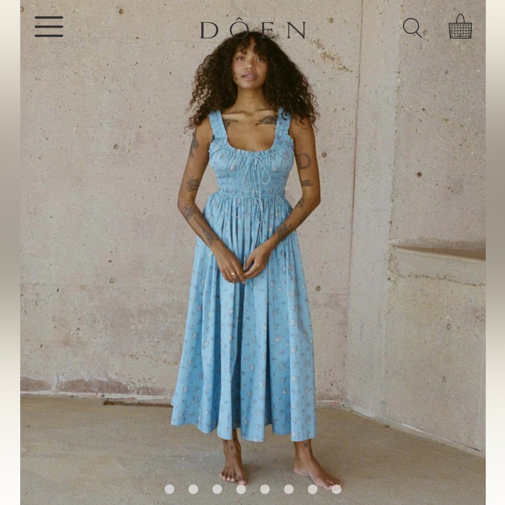 Doen EMMARETTA DRESS IN SKY BOUTON DE ROSE, size XS /NWT
